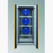 Brandschutz-Fass-Schrank für 3 x 60 l auf drei Ebenen